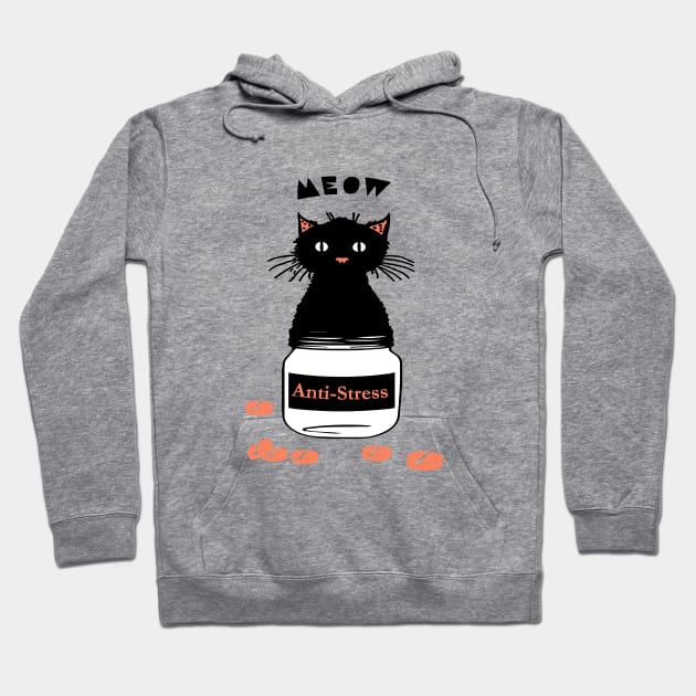 Anti stress cat Hoodie by RosaliArt